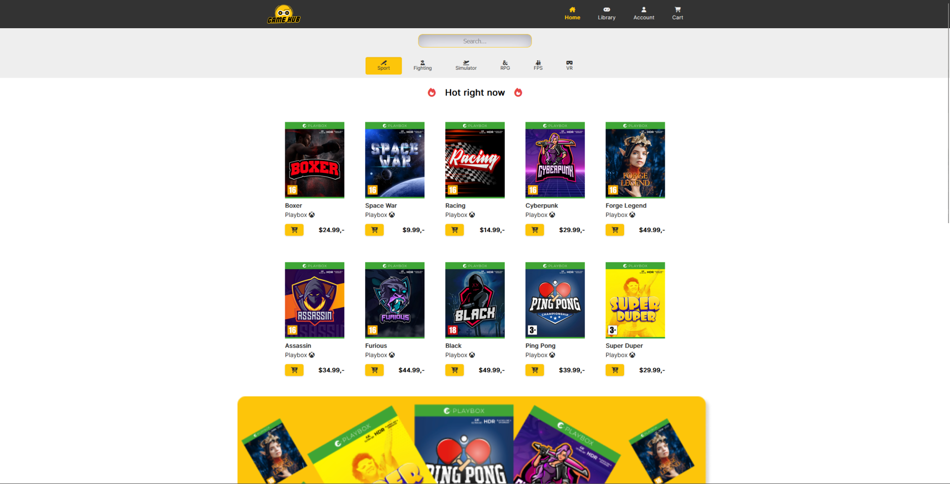 GAME HUB - E-COMMERCE